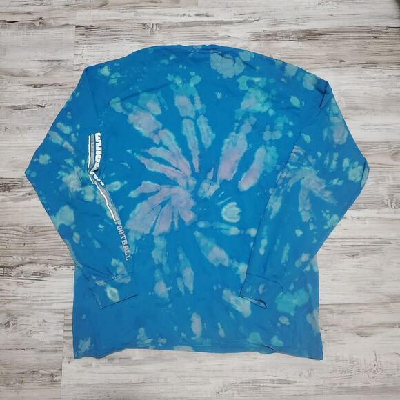 Tye Dye Spiral Shirt Size Large Carolina Panthers Football Long Sleeve - Picture 3 of 3